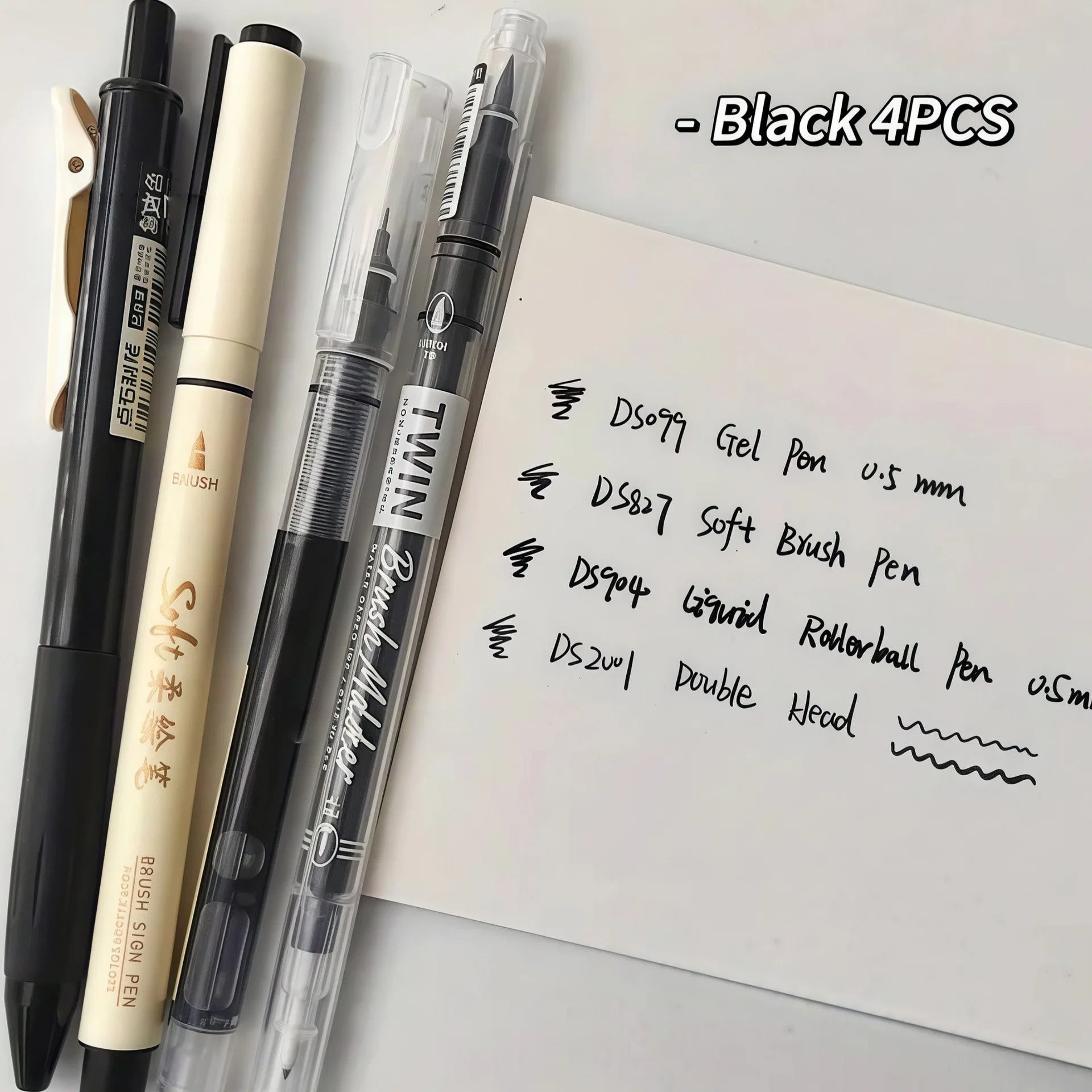 4Pcs Vintage Pens Set, Quick-Dry Ink for Smooth Writing,Compatible with Multiple Tips,Ideal for Office Work & Notebooks Qme