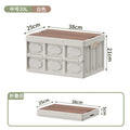 Camping Storage Box Outdoor Folding Boxes Car Trunk Travel Organizing Qme White M