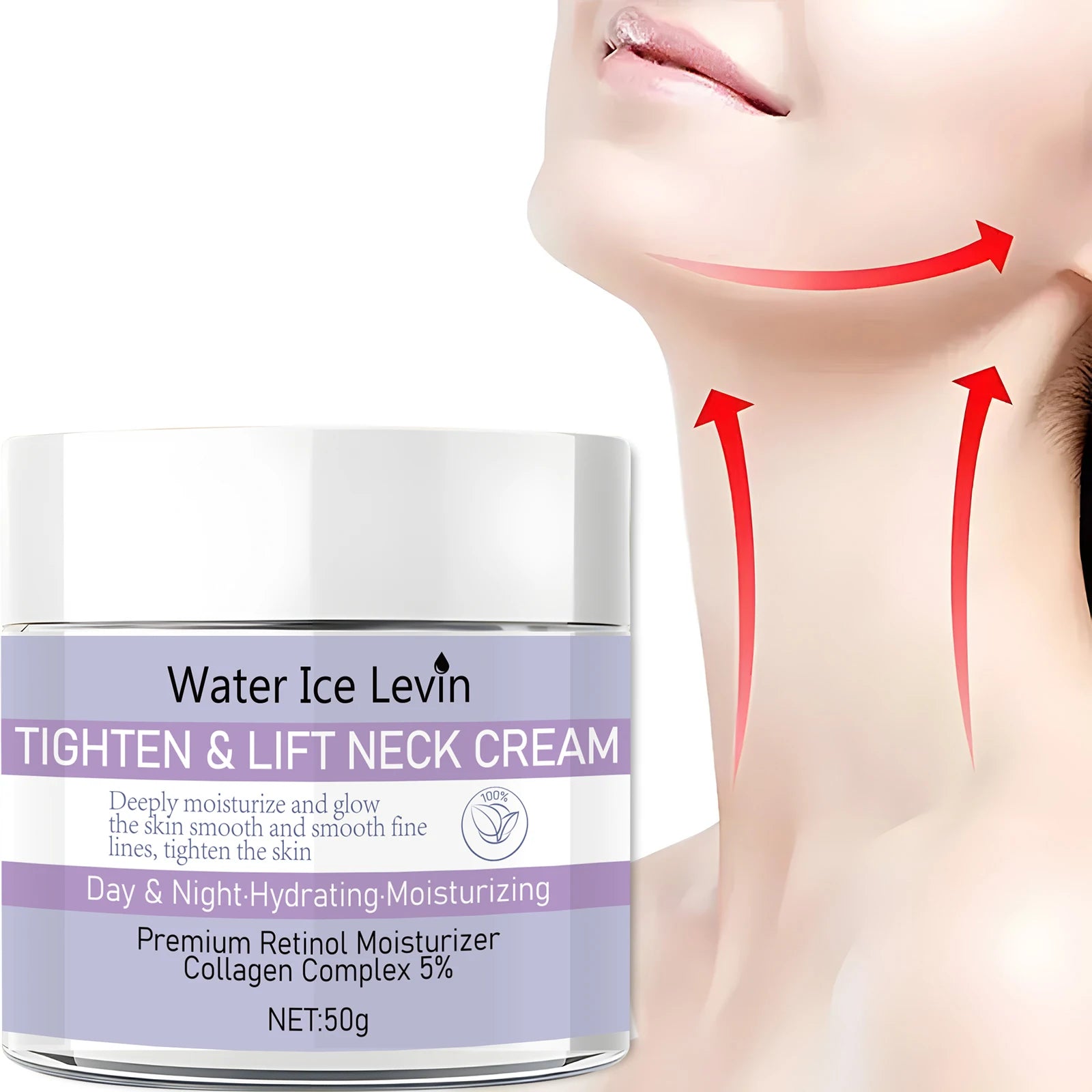 Day and Night Dual-Action Lifting Cream with Fimming & Collagen - 5% Organic Instant Firming Formula, Moisturizing Glycerin Facial Care Cream, Anti-Allergic Lifting Cream Qme