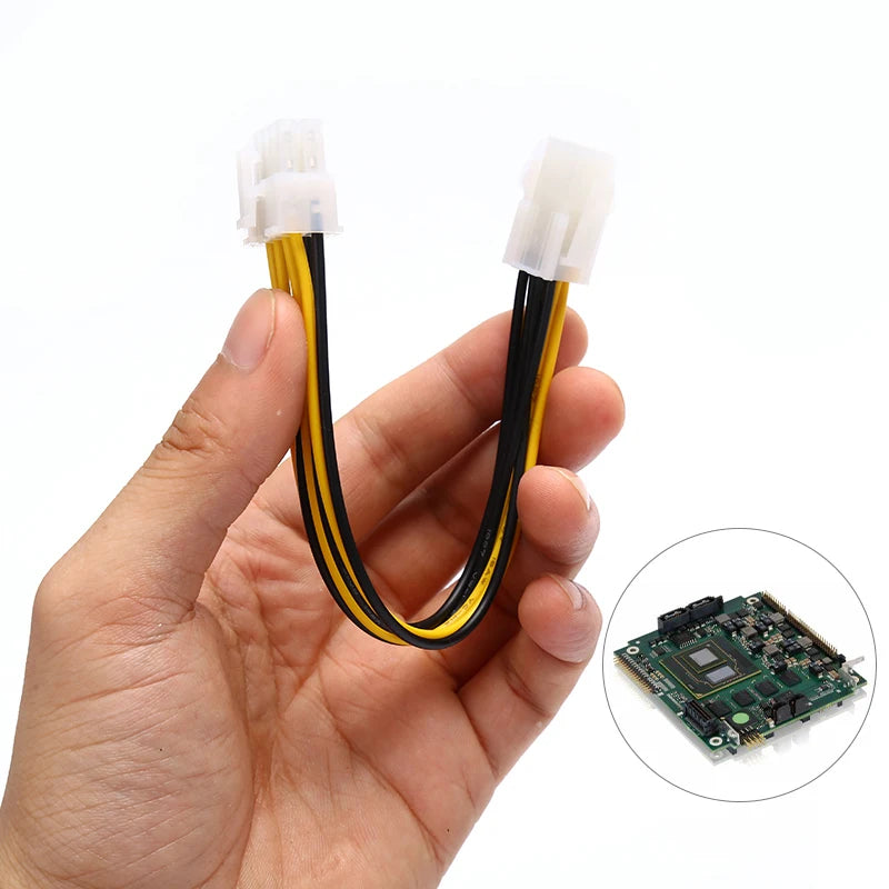 4-Pin 8-Pin ATX Motherboard CPU Power Supply Adapter Converter Cable Qme