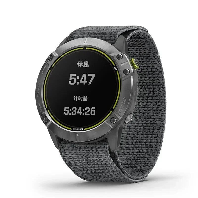 26 20 22mm Nylon Watch Band For Garmin Fenix 7X 6X Pro 7 7S 6 6S 5X 5 5S Plus/Venu 2 Plus Hook and Loop Quick Dry Strap Qme Grey 22mm