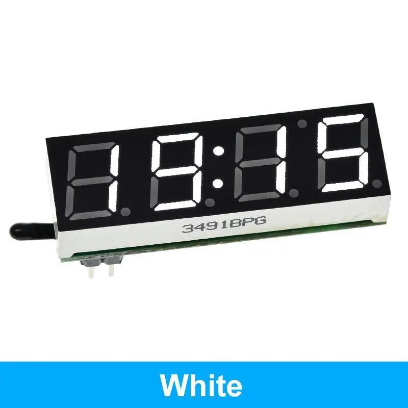 Digital Clock Temperature Voltage Module DIY Time/Voltmeter Car Clock Modification RX8025T Chip Qme White