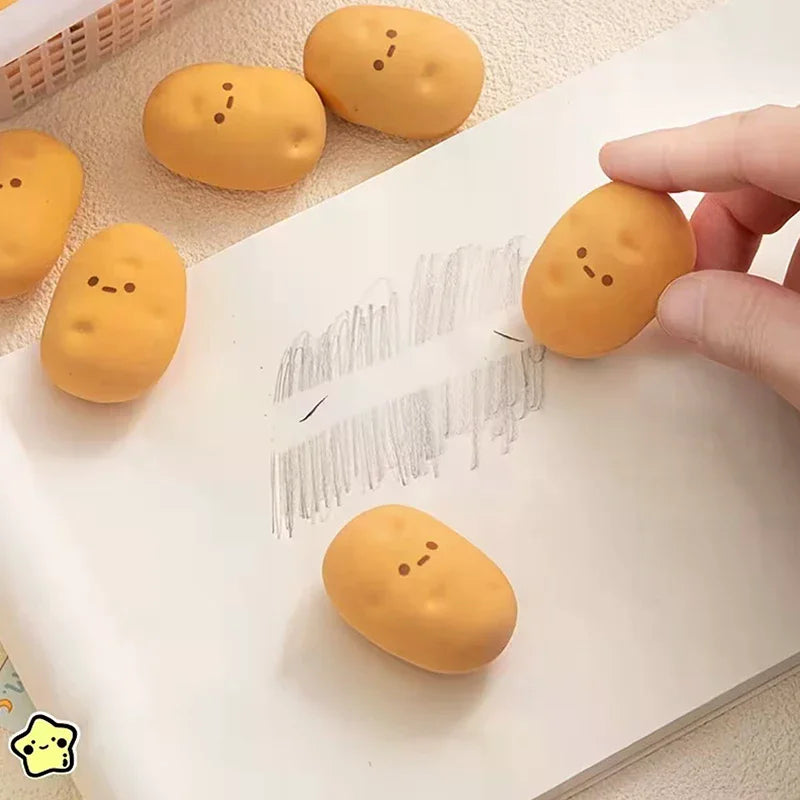 Creative Simulation Food Eraser Potato-shaped Model Children's Qme