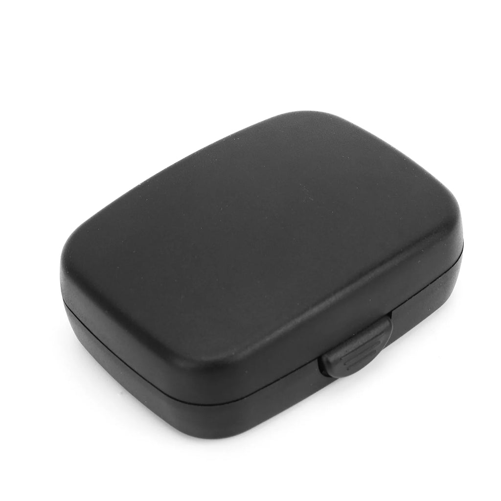 Portable Hearing Aid Hard Case Waterproof Hearing Aid Protective Storage Box Black for Outdoor Travel Hearing Aid Carrying Case Qme