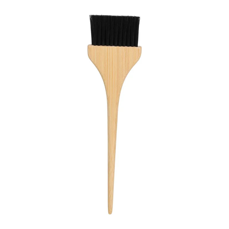 Natural Wood Handle Hair Dye Brush Nylon Bristles Applicator Precise Qme 1Pc