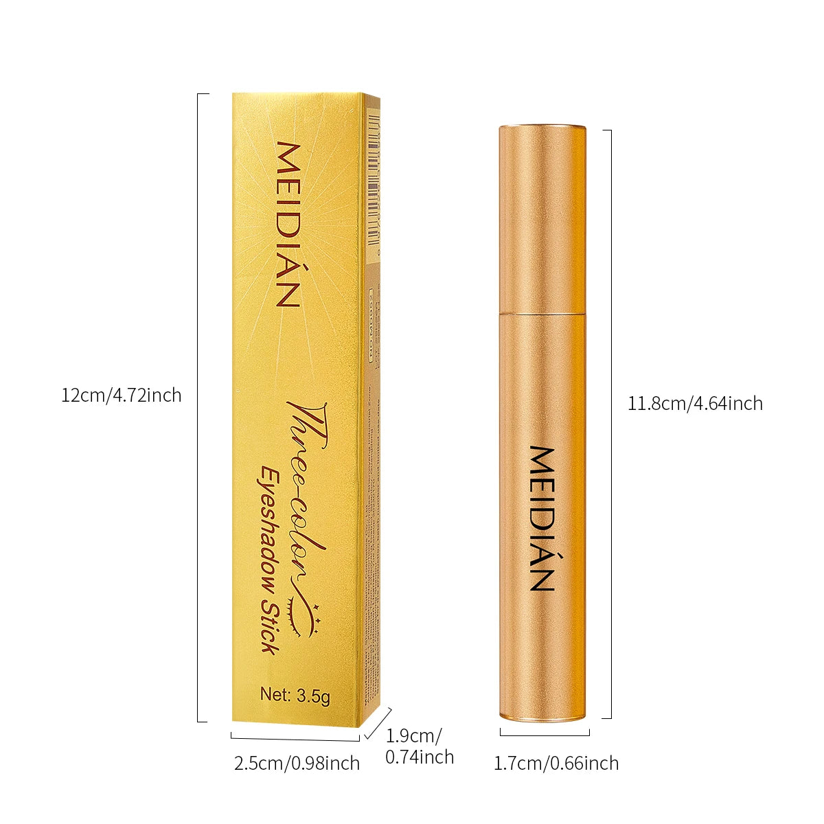Three Eye Shadow Stick Waterproof Sweat Resistant Easy Apply Suitable Qme