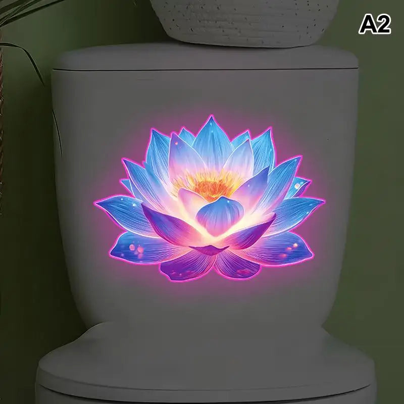 Glow-in-the-dark Toilet Stickers PVC Self-adhesive Removable Wall Qme A2