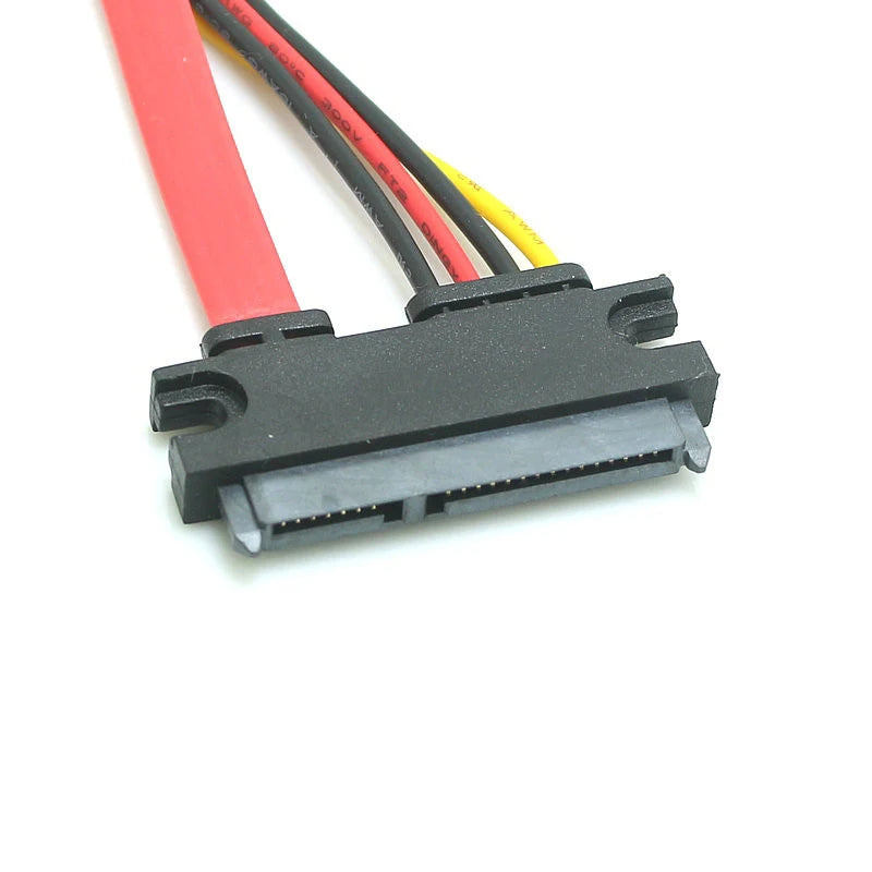 Sata 22 Pin Male Female Extension Cable 7+15 Data Power Combo Hard Qme