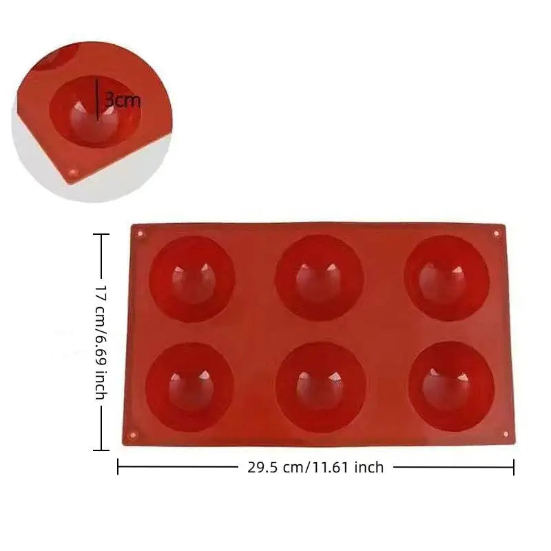 Multiple Round Ball Shape Silicone Molds Cake Decorating Tools Qme 7