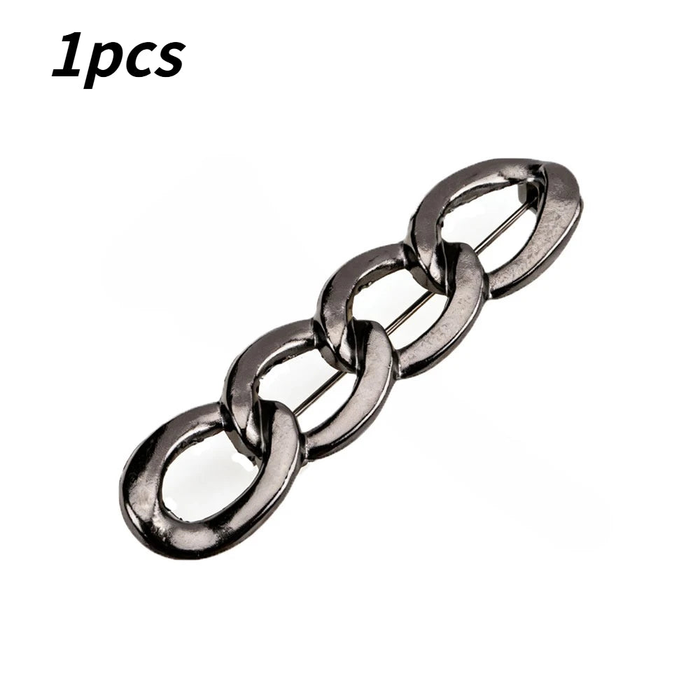 Alloy 4-in-1 No Sew Waist Adjust Buckle Snap Fastener 1/3Pcs For Jeans Dresses Sleeves Widely Fit Daily Clothing Waistbands Qme Black 1PCS