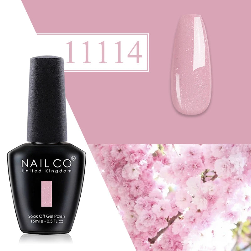 Nailco Jelly Gel Nail Polish Transparent Varnishes 44 Colors Red Pink