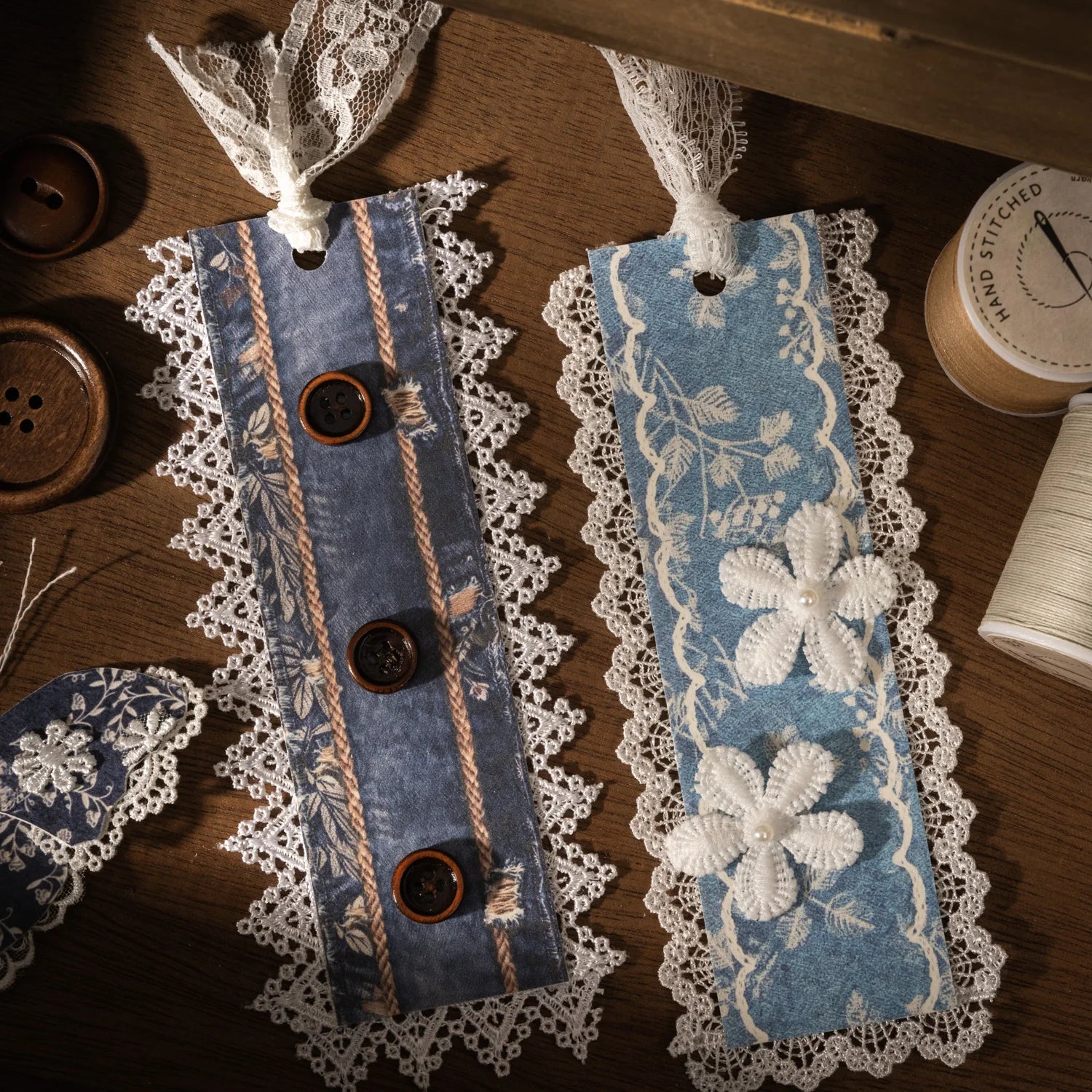 1 Roll Faux Denim Themed Kraft Paper Tape for Background Decor Scrapbooking DIY Collage Phone Case Notebook Decoration Qme