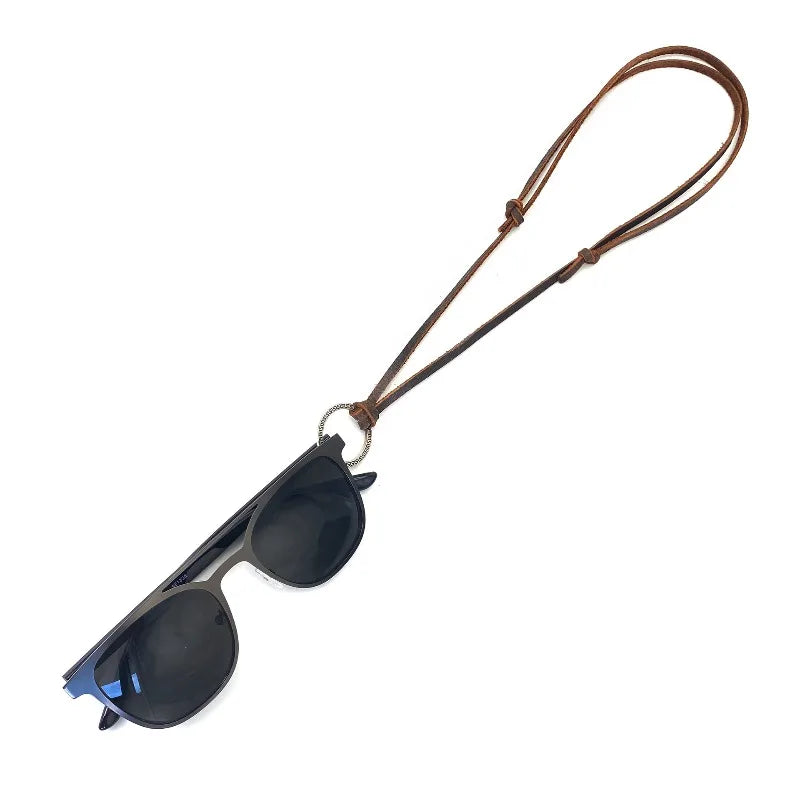 Adjustable Leather Necklace Sunglass Strap Retro Amekaji Design Qme