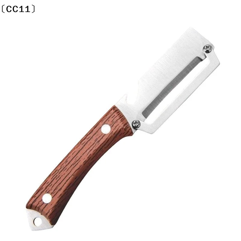 Stainless Steel Flat Edge Peeler Potato Slicer Knife Watermelon Melon Qme