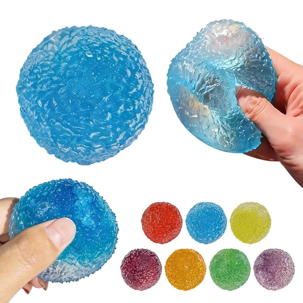 Ice Ball Maltose Squishy Toys Stress Multicolor Texture Sensory Qme Blue