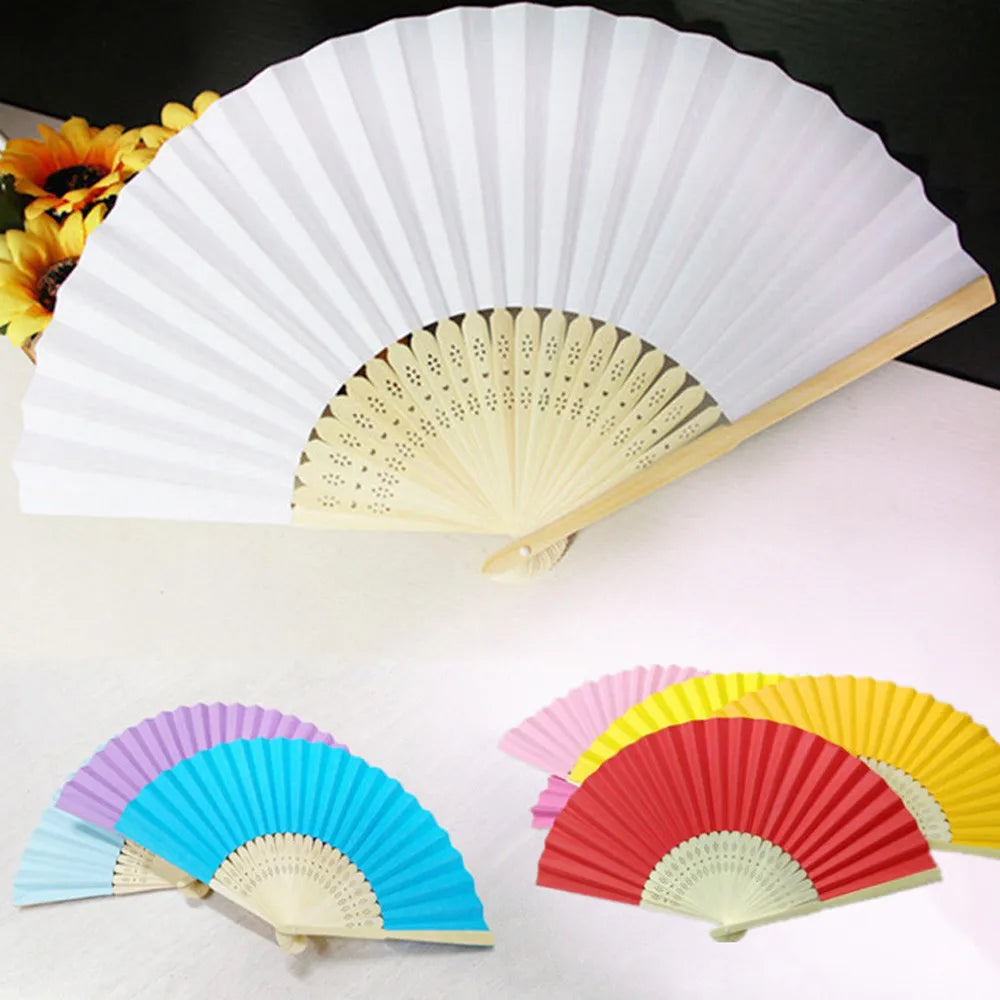 Pattern Folding Dance Wedding Party Lace Silk Folding Hand Held Solid Color Fan Solid Color Folding Fan Multi Color Folding Fan Qme