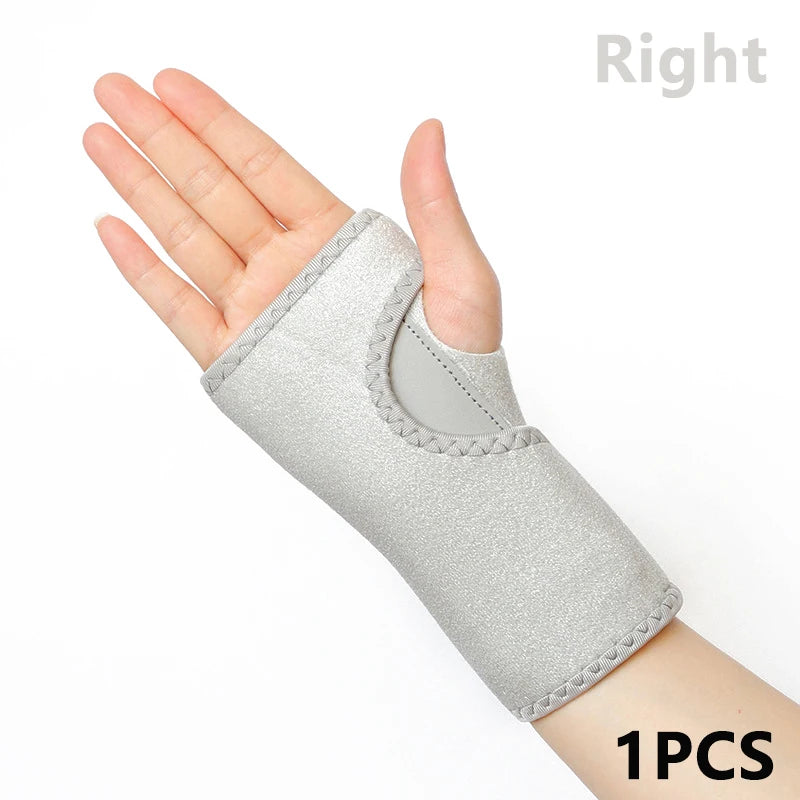 Adjust Splint Sprains Band Bandage Orthopedic Hand Brace Wrist Qme Right Gray