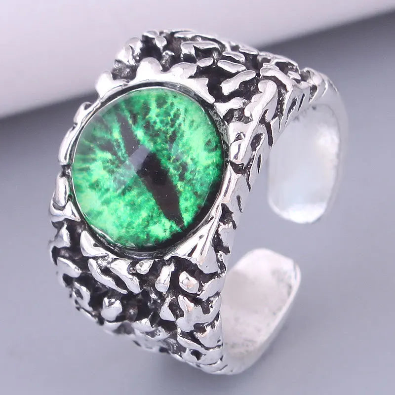 Fashion Creative Evil Dragon Eye Rings For Personality Male Punk Colors Ring Jewelry Men's Bar Night Club Accessories Gifts Qme lv resizable