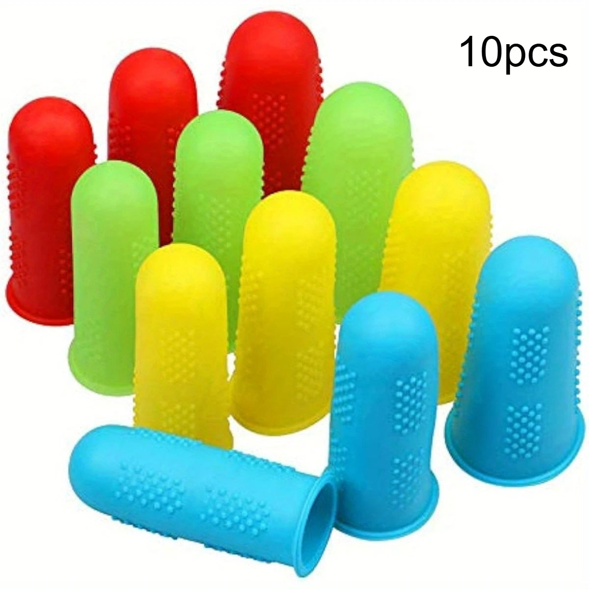 Silicone Hot Glue Gun Finger Caps,Finger Guard Protectors or Hot Glue Wax Rosin Resin Honey Adhesives Scrapbooking Sewing 3Sizes Qme 10pcs