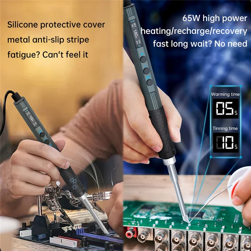 A02F-Portable Electric Soldering Iron Voltage Adjust Soldering Pen Easy To Manipulate Qme