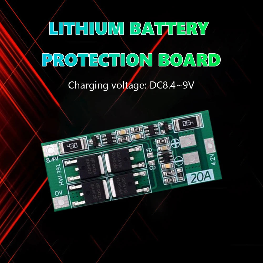 Charging Board Charger Module HW-391 2S 20A Lithium Battery Protection Board 18650 BMS Board Module Balance Qme