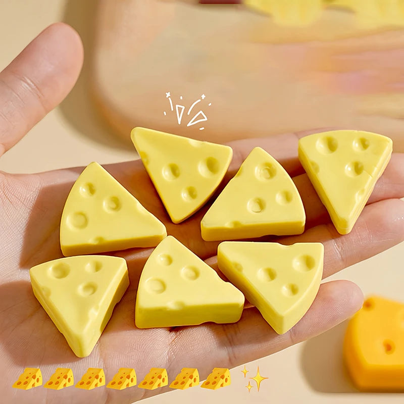 Simulation Cheese Eraser Soft School Supplies Clean Mess Stationary Qme
