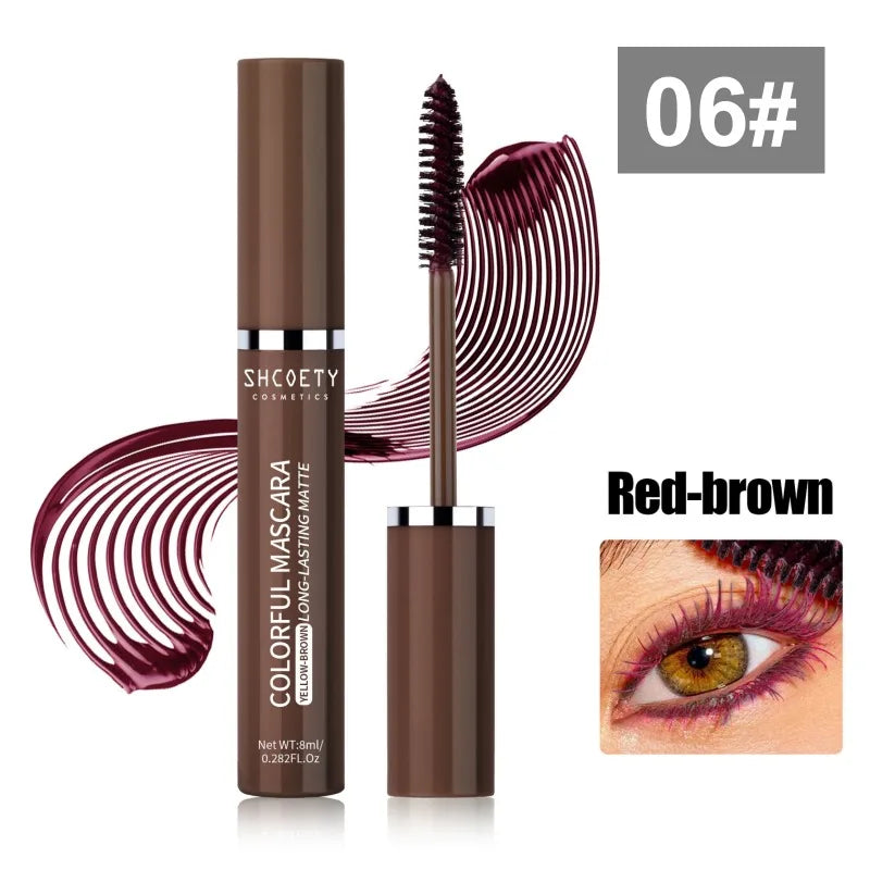 Colorful Mascara Waterproof Non-smudged Slender Thick Curly Christmas Qme 06