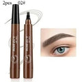 Four-pronged eyebrow pencil, four-end, long-lasting, non-smudged, water-resistant, anti-smudged eyebrow pencil Qme 02-2pcs