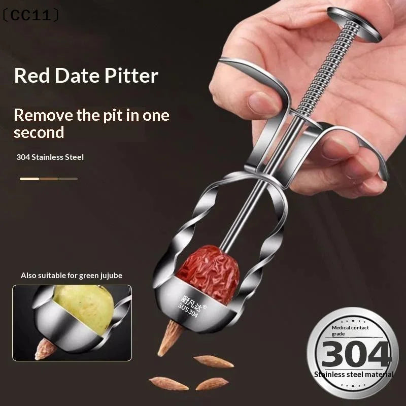 Stainless Steel Red Date Pitter Jujube Corer Cherry Olive Fruit Qme