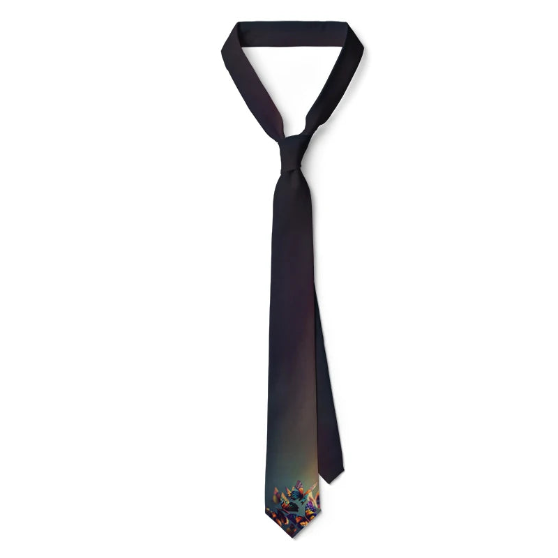 Very Sky Butterfly Print Tie Men's Casual Galaxy Fun Unisex Business Qme