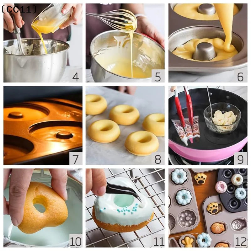 6 9 12 Cavity Butter Bear Madeleine Cake Mold Baking Tray Oven Qme