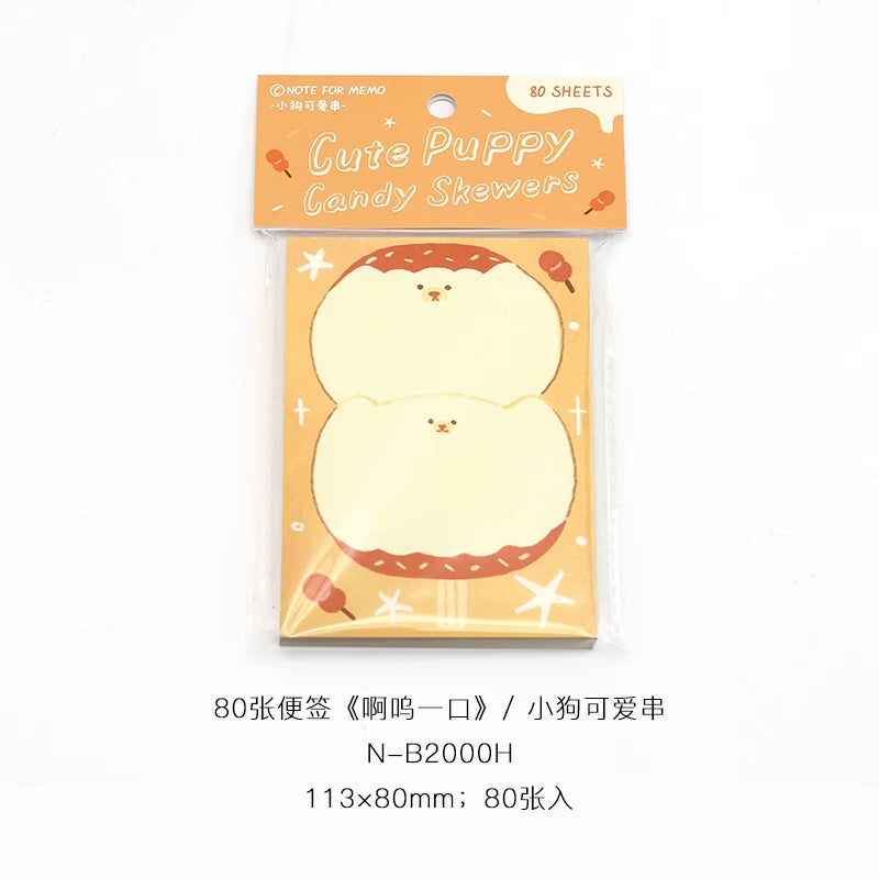 80 Sheets Daily Do It Check List Memo Pad Scrapbooking INS Cartoon Message Paper Kawaii Cute Sticky Notes School Supplies Qme C