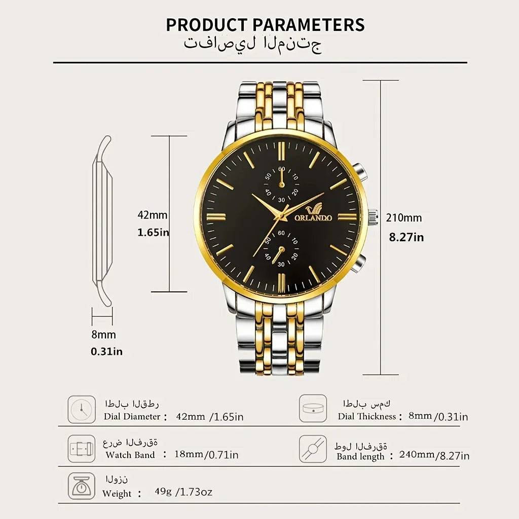 2pack Men Commercial Vintage Quartz Watch Qme