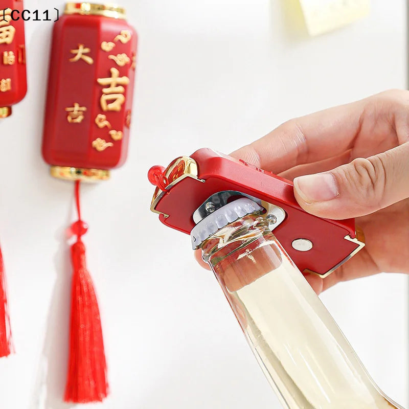 Lantern Refrigerator Magnet Bottle Opener 2-in-1 Multi-purpose Qme
