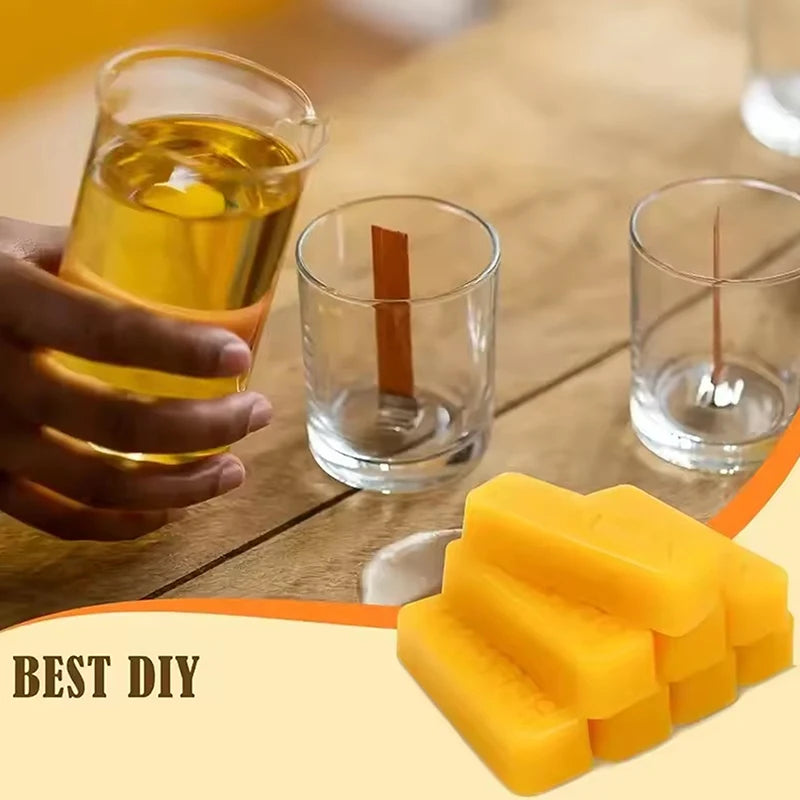 4/8pcs Pure Beeswax Blocks, High-Quality Waxing Material, For DIY Crafts, Candle Making,with No Power Required. Qme