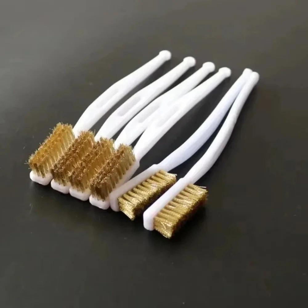 1/3/5PCS Mini Stainless Steel Wire Brush Set Brass Wire Brush Industrial Metal Rust Removal And Polishing Burr Cleaning Tools Qme
