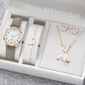 6 pçs/set relógio feminino simples mostrador árabe relógio de quartzo moda pulseira de couro relógios de pulso conjunto de jóias Qme 1