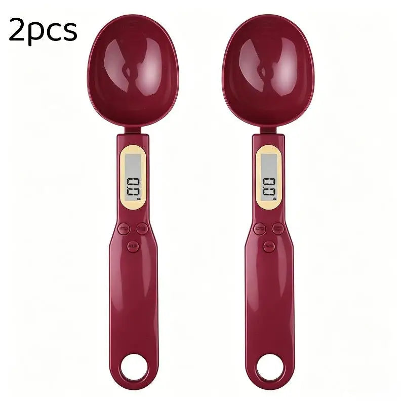 1 0 1- LCD Digital Food Scale Measuring Spoon Coffee Powder Milk Qme Purple 2pcs