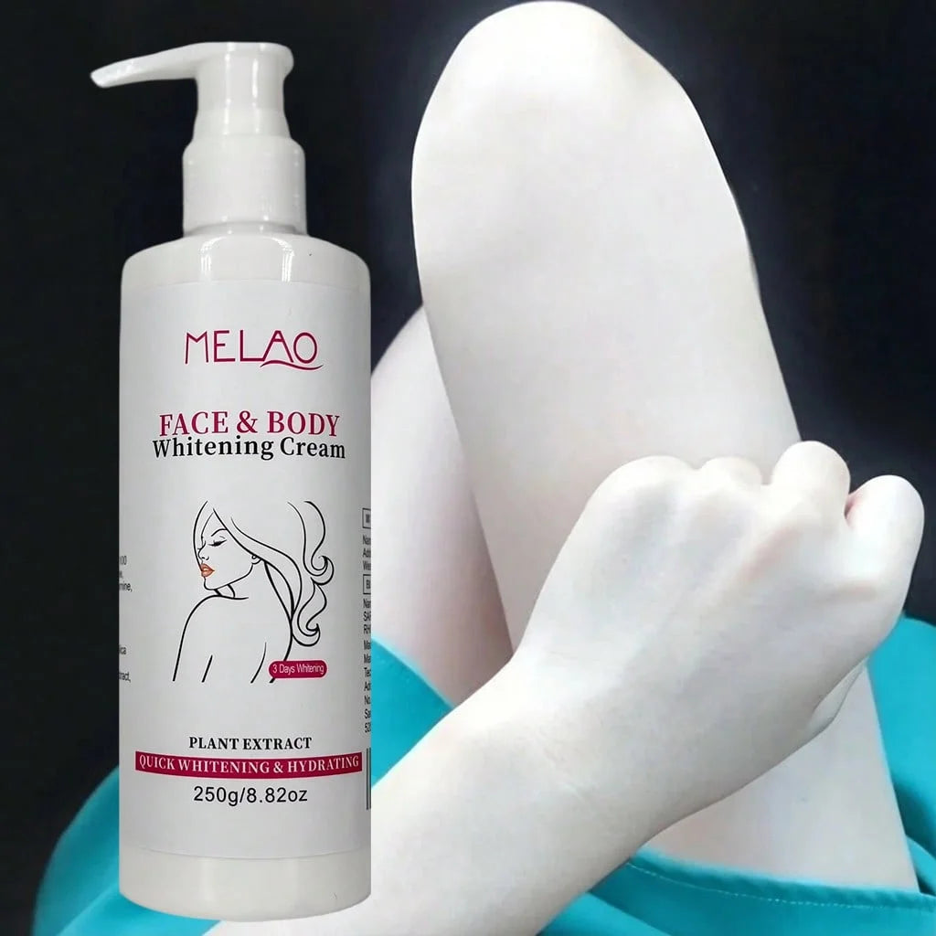 MELAO Face & Body Whitening Cream, Plant Extract Hydrating Brightening Lotion, Fade Dark Spots & Even Skin Tone for & Full Body Qme