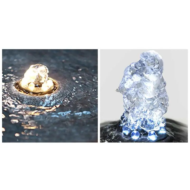 1PC Underwater 6-LED Light Ring For Fountain Fish Pond Water Garden AC Adapter Warm White/White Fountain Light Ornament. Qme