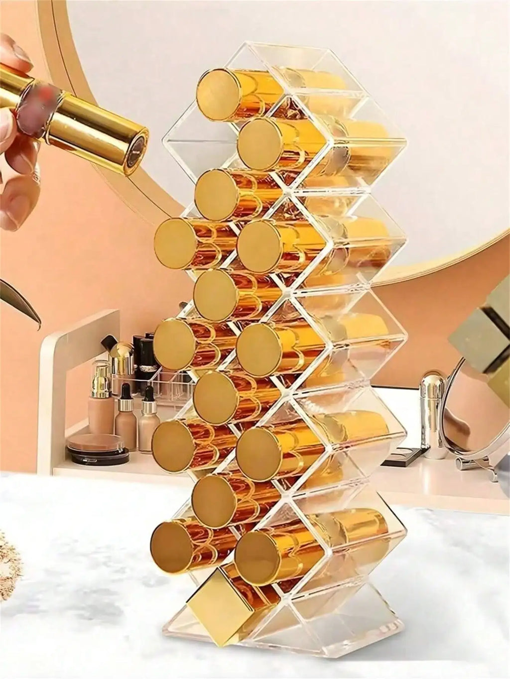 Fish Shaped Vertical Lipstick Storage Rack Box Cosmetics Display Lip Qme