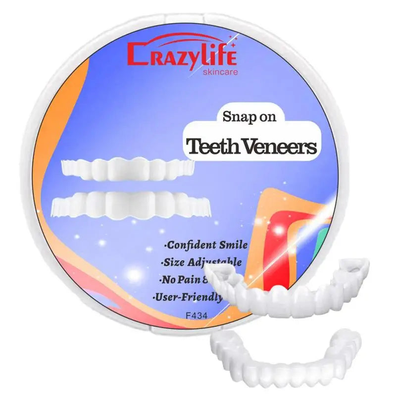 Teeth Veneers Tooth Cover Dentures Dental Snap Fake Instant Qme