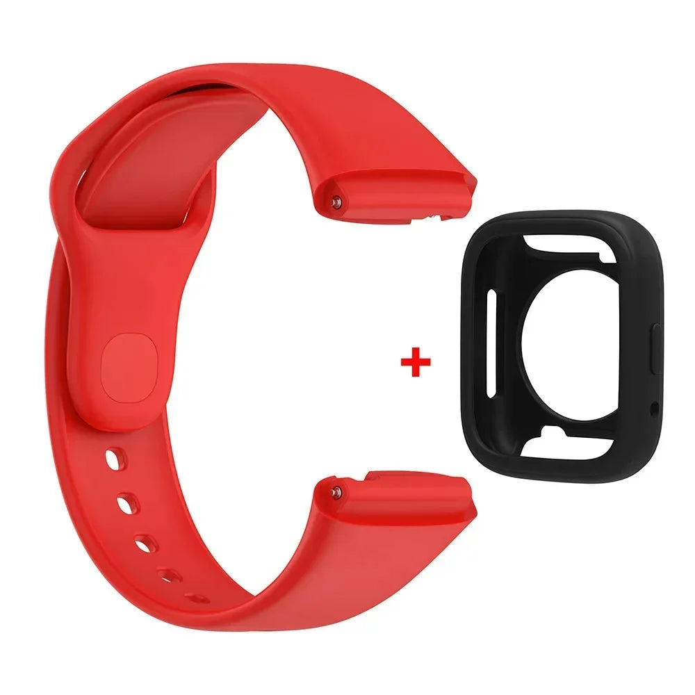 Official same model Silicone Strap For Redmi watch 3 Active Bracelet Wristbands+Protective Cover for Xiaomi Redmi watch 3 band Qme