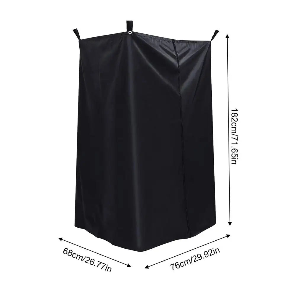 Portable Privacy Shower Tent Outdoor Waterproof Changing Room Shelter for Camping Hiking Beach Toilet Shower Bathroom Beach Boat Qme Black