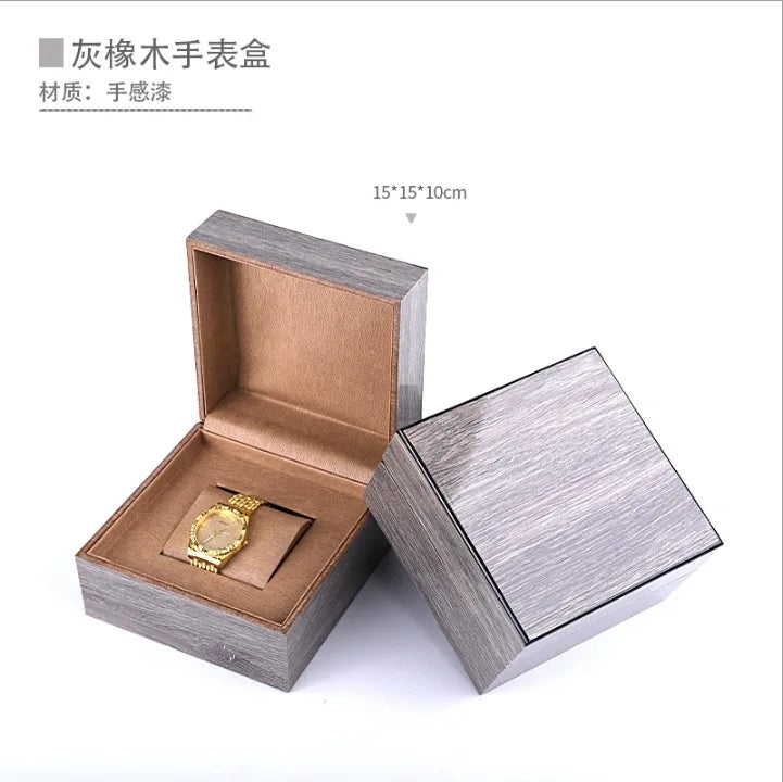 High End Wooden Box Packaging Gift Wooden Box Flip-top Watch Box Jewelry & Watch Packaging Box Solid Wood Watch Storage Box Qme N