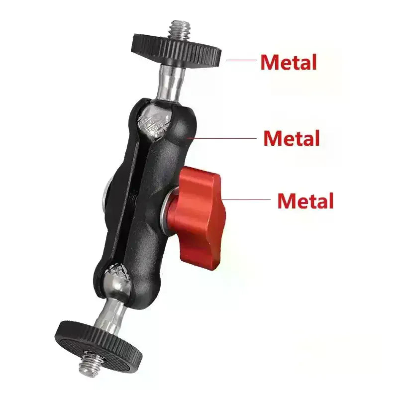 Photography Accessories Camera Metal Clamp Double Ball Head Magic Arm Qme