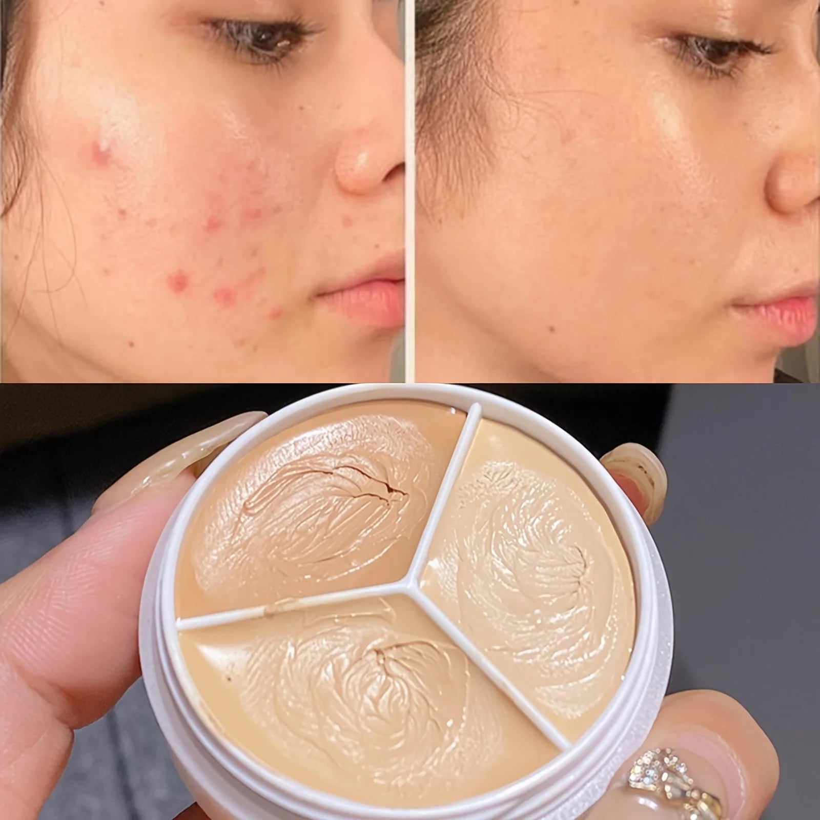 Mousse Concealer Palette Coverage Dark Eye Circles Matte Highlight Qme