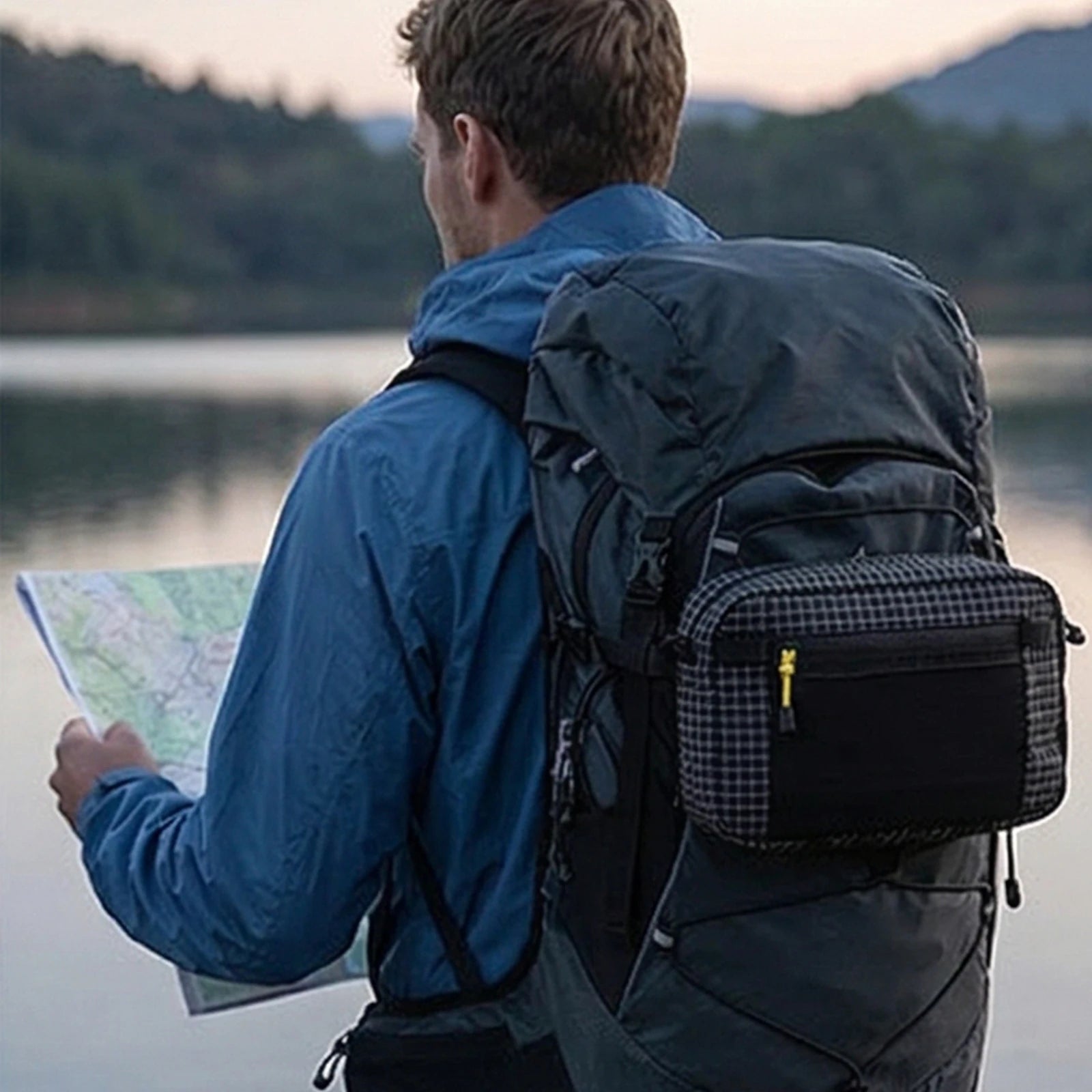 Hiking Hanging Side Pocket Waterproof Multi-Functional Chest Pack Ultralight Adventure Hanging Bag for Camping Outdoor Sports Qme
