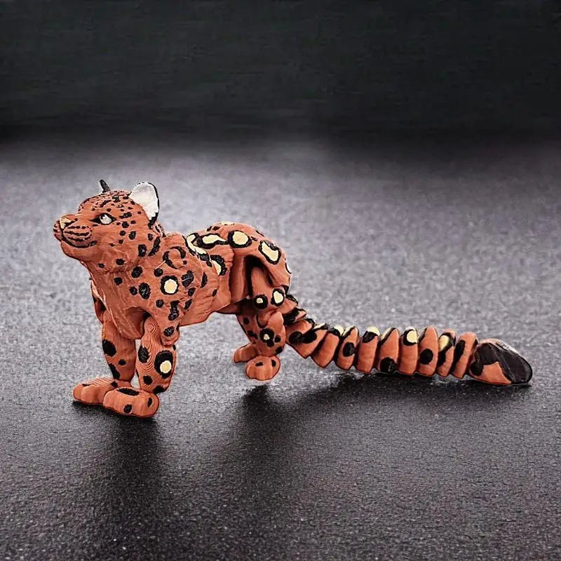 Animals Figurine Miniatures Home Decoration 3D Printed Snow Leopard Qme A5