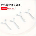 4Pcs pants invisible waist metal fixing clip, jeans waist circumference large change small artifact adjustable buckle pin clip Qme 4pcs Silver